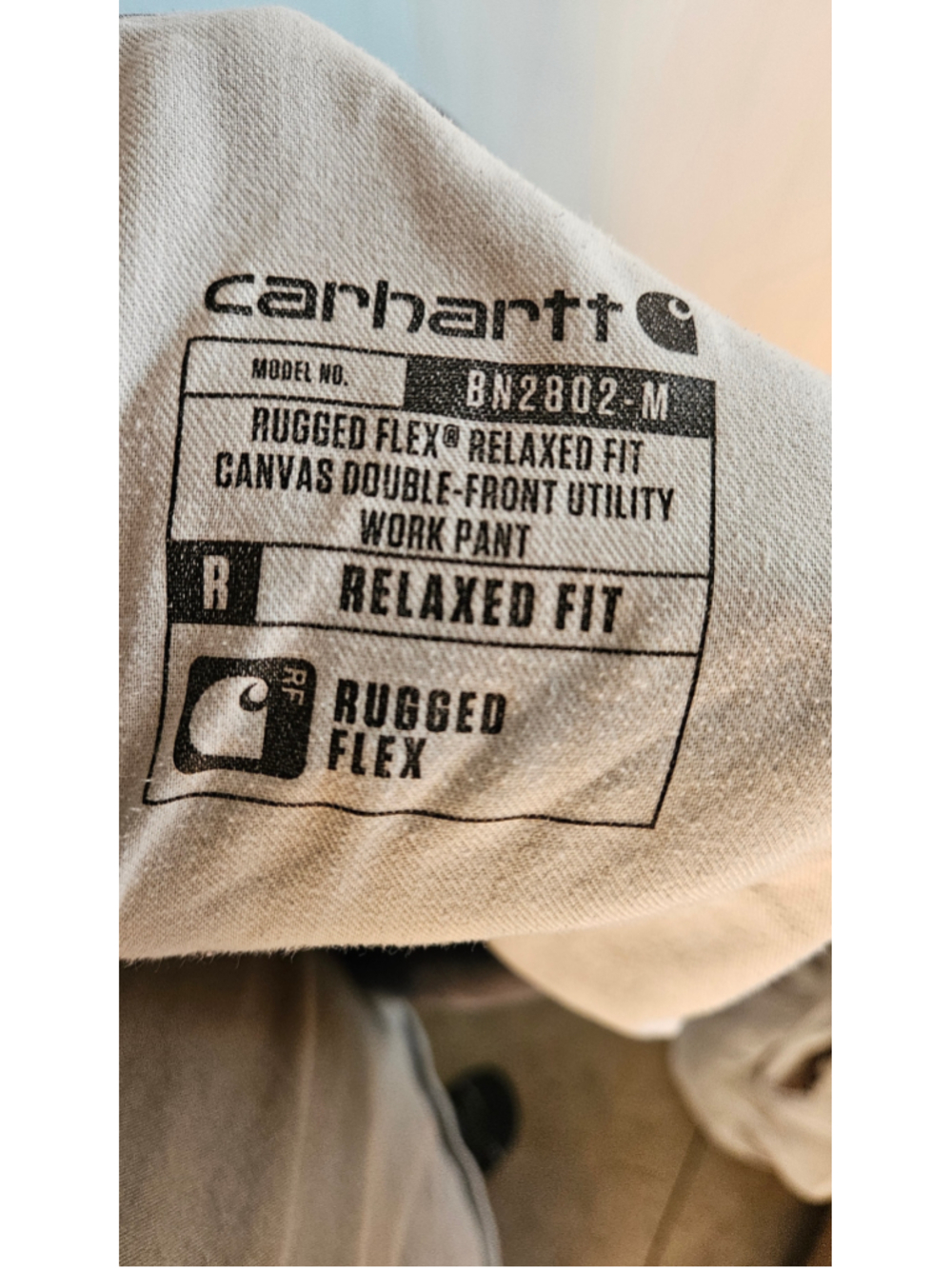 Carhartt BN2802-M Rugged Flex Double Knee Utility Work Pants Gray Relaxed Fit M - Picture 9 of 10